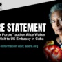 ACERE Statement – “The Color Purple” author Alice Walker Refused Visit to US Embassy in Cuba